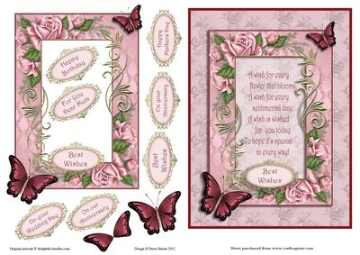 Butterfly Rose Framed Verse