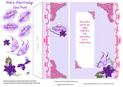 Pink & Lilac Overlap Card Front