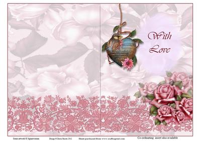 Pink Lace with Love Quick Card