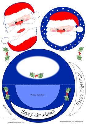 Santa Rocking Card Happy Christmas