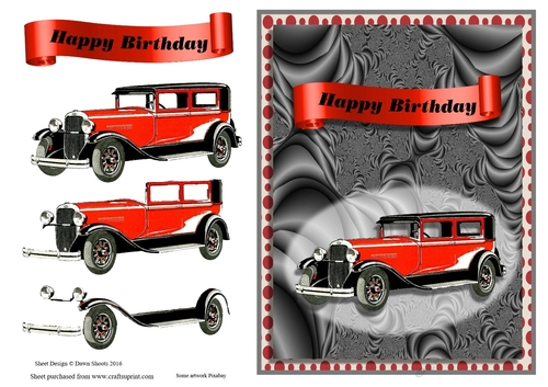 Vintage Car Greeting