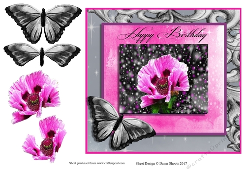 Happy Fleur Purple Poppy