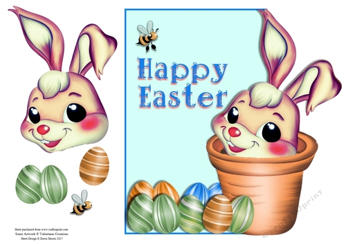 Hoppy Potty Easter Bunny Blue