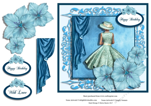 Moody Blue Fleur