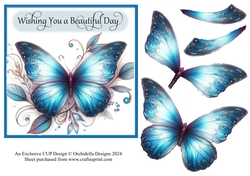 Electric Blue Butterfly Birthday