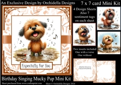 Birthday Singing Mucky Pup