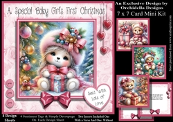 Teddy Baby Girls First Christmas