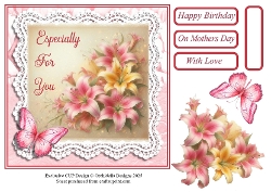 Butterfly, Lillies and Lace
