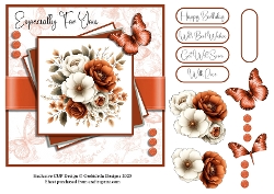 Sweet Floral Butterfly