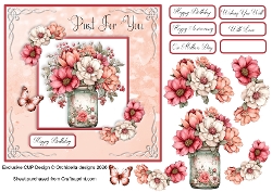 Mason Jar Spring Flowers