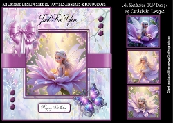 Lilac Flower Bathing Fairies