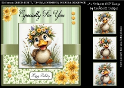 Spring Flowers Puddle Duck