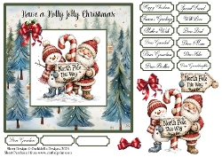 Jolly Holly Santa & Snowman