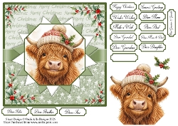 Happy Christmas Highland Cow