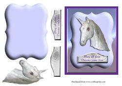 Unicorn Dreams Come True Card Front