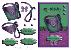 Happy Birthday Handbag Elegance Card Front