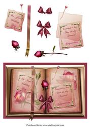 Rose Wedding Book Card Front