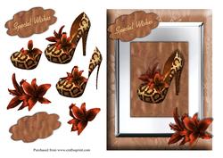 Special Wishes Lily Shoe Card Front