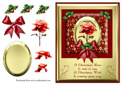 Christmas Rose Card Front