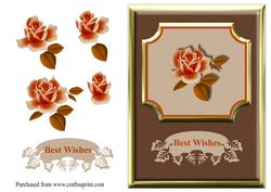 Best Wishes Rose Card Front