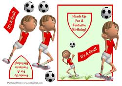 Footballer Over the Edge Card Front