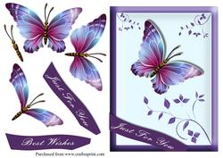 Beautiful Butterfly Card Front