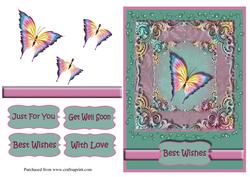 Beautiful Butterfly Framed Card Front