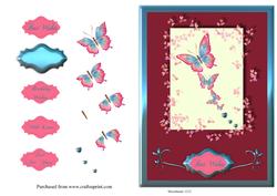 Butterfly Streamer Card Front