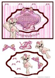 Bootiful Baby Girl Card Front