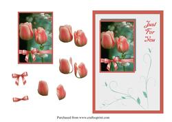 Spring Tulips Just for You Card Front