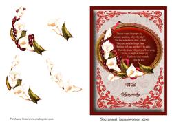 Lillies in Red Sympathy Card Front