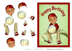 Footie Boy Card Front