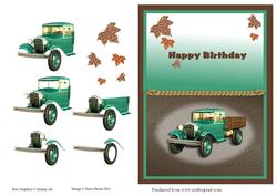 Vintage Truck Happy Birthday