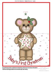 Pop Up Teddy Christmas Card