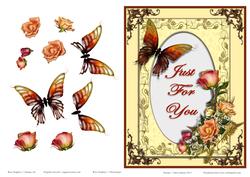 Butterfly Floral Framed Card Front