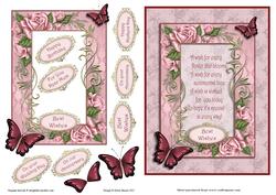 Butterfly Rose Framed Verse
