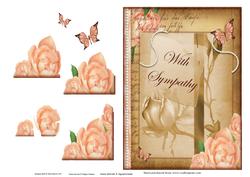 With Sympathy Vintage Roses