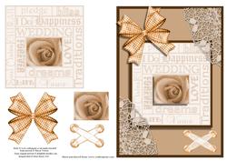 Kraft Wedding Card Front