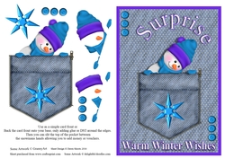 Surprise Snowman Pocket