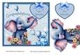 New Baby Boy Blue Elephant