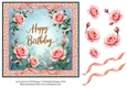 Pink Rose Ribbon Birthday