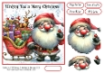 Quirky Santa on His Way