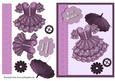 Best Wishes Aubergine Steampunk Card Front