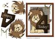 Lion Age 4 Birthday Card Front