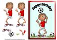 Footballer Happy Birthday Card Front