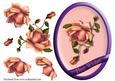 Pink Oval Rose Best Wishes Card Topper