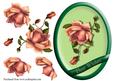 Sage Oval Rose Best Wishes Card Topper