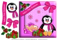 Penguin and Gingerbread Babies First Christmas pink