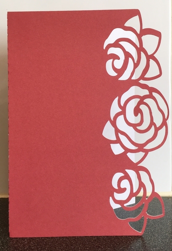 Over The Edge Flower Card #5 Rose With Envelope