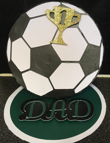 Foot Ball Easel Card Fathers Day Birthday Dad Male Sports